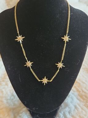 Gold Starburst Necklace - Elegant Women’s Jewelry Fairycore Princess Star Vibe
